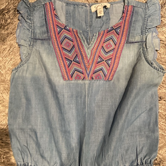 Jessica Simpson Girls Embroidered Jumpsuit - Picture 2 of 5